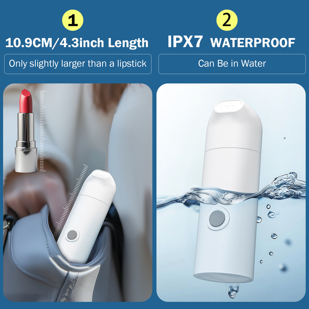 SAMODRA Portable Travel Bidet, Electric Bidet Sprayer 12.3oz/350mL, IPX7 Waterproof ＆ Rechargeable, Mini Bidet Toilet Water Spray for Personal Hygiene Cleaning, Postnatal Care, Perineal & Hemorrhoid Treatment